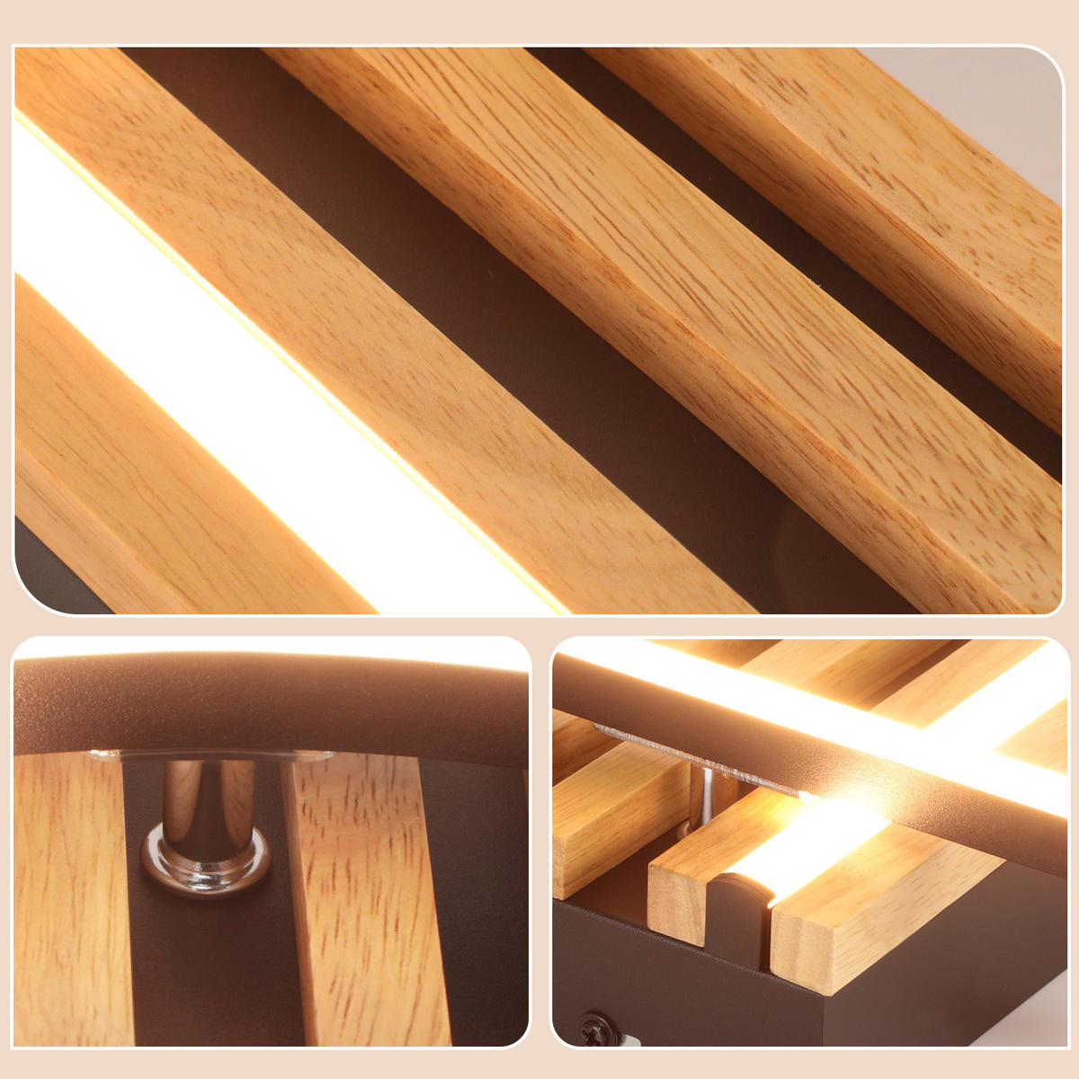 LED stropní svítidlo 32/38/6,8 cm - černá, kov (38/32/6.8cm) - Nettlife