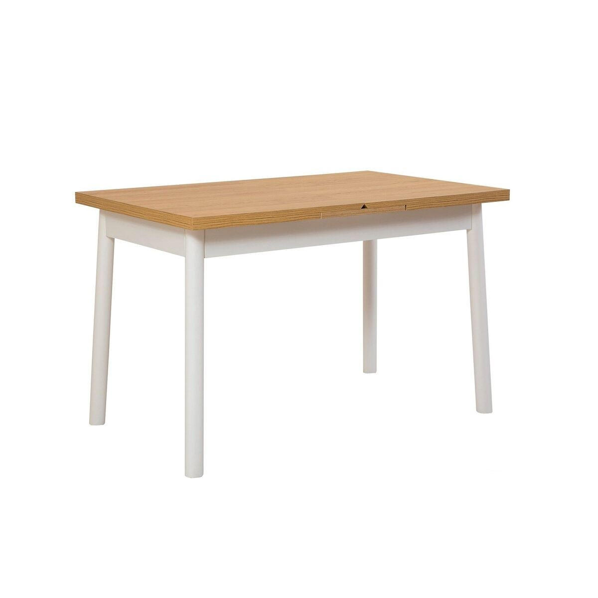 TISCH dekor buche und weiß - oliver 120/75/77 cm - Weiß, Holzwerkstoff (120/75/77cm) - Calicosy