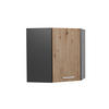 ECKHÄNGESCHRANK R-Line Artisan-Eiche 57 cm - Anthrazit/Eiche Artisan, Holzwerkstoff (57/60/34.1cm) - Vicco