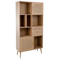 REGAL aus Holz und braunem Netz, 90x37x189 cm - Braun, Holz (90/37/189cm) - Wanderlust