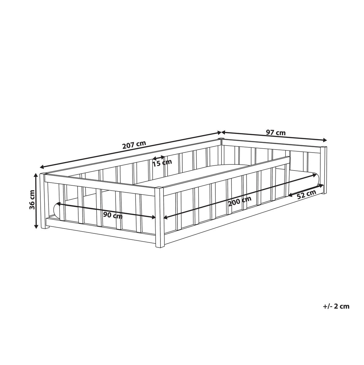 KINDERBETT 200x90 cm Weiß Meymac - Weiß, Holz (200/90cm) - Beliani