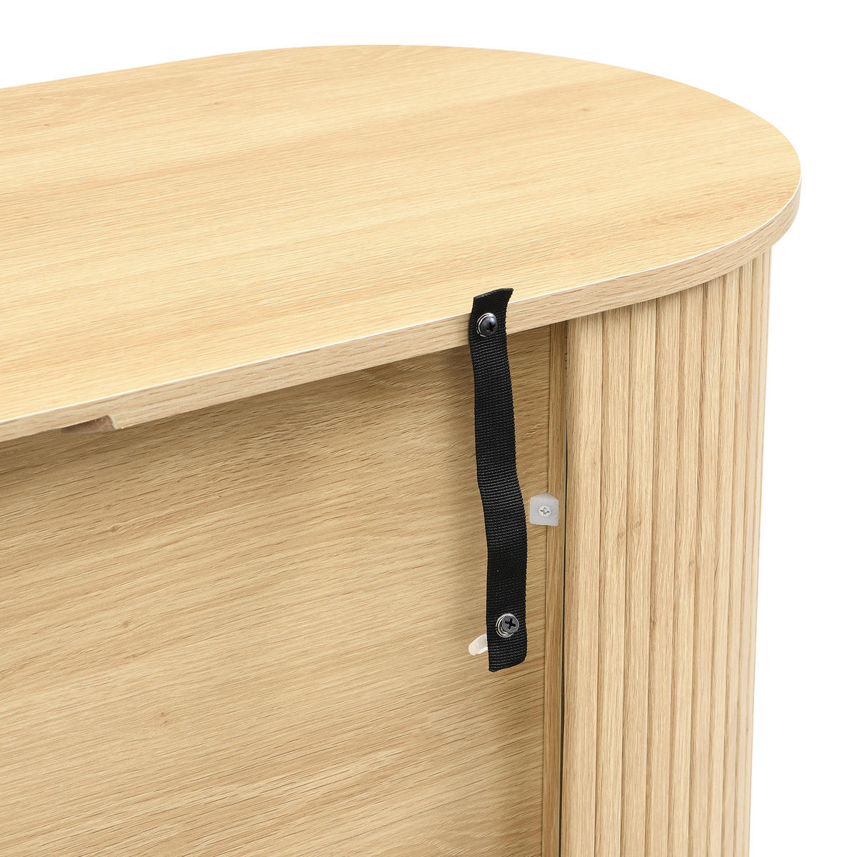 SIDEBOARD in Naturfarben mit Eisenbeinen für Wohnzimmer und Esszimmer, B140/T40/H78 cm - Schwarz/Naturfarben, Holzwerkstoff/Metall (140/78/40cm) - STILVORA