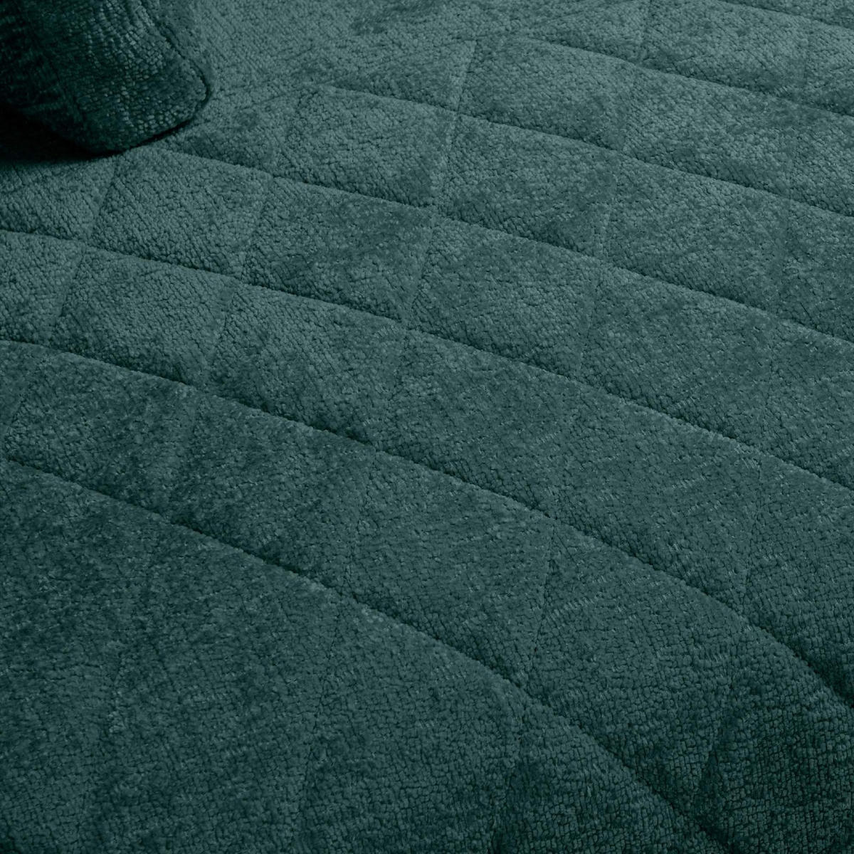 ECKSOFA LINKS BRENTIS Chenille-Stoff, Marineblau - Blau, Textil (314/224cm) - KONSIMO®