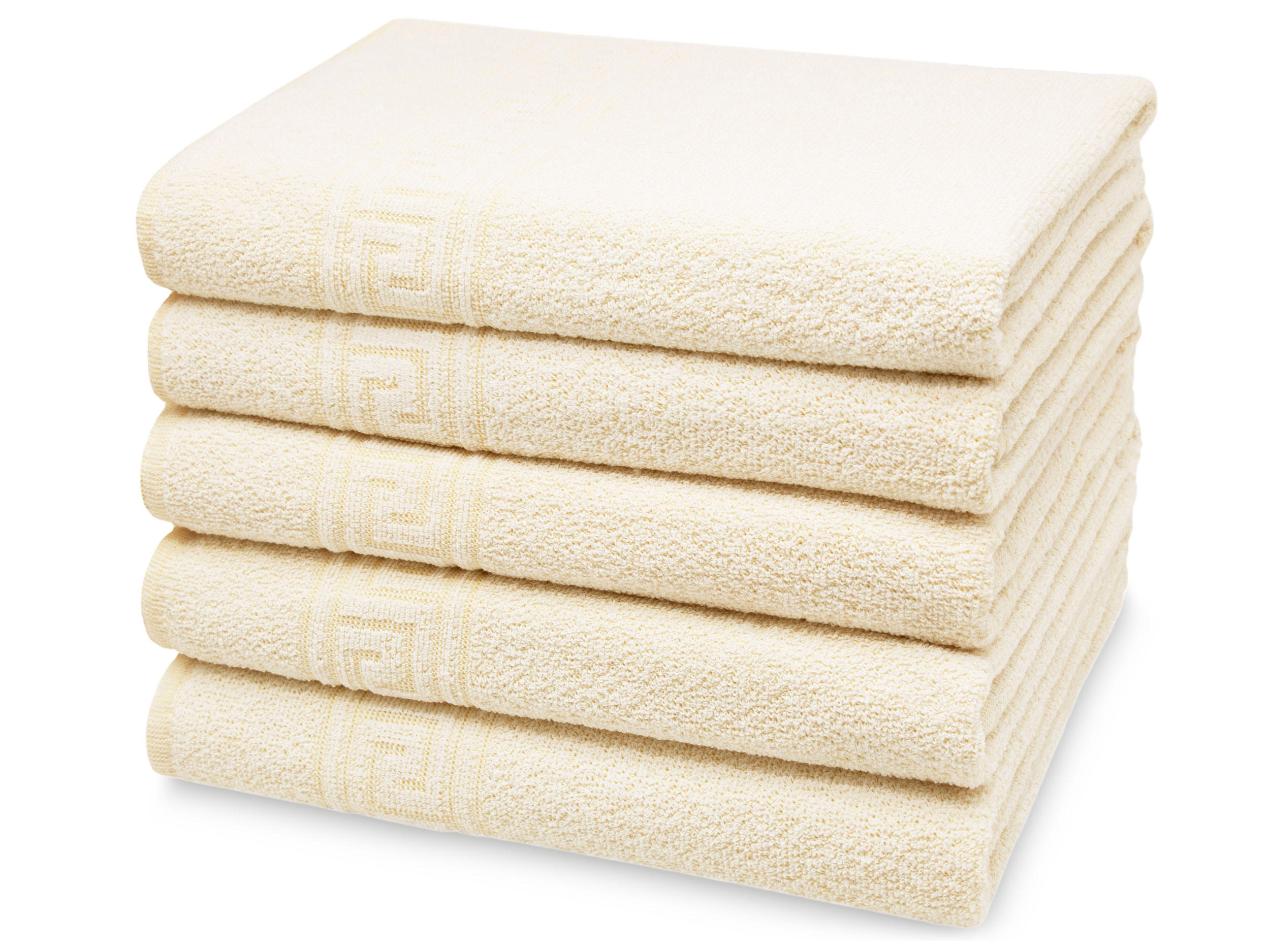 DUSCHTÜCHER, 5er-Set, 70x140 cm, 80% Baumwolle, 20% Polyester, Gelb - Gelb, Naturmaterialien (70/140cm) - Zollner