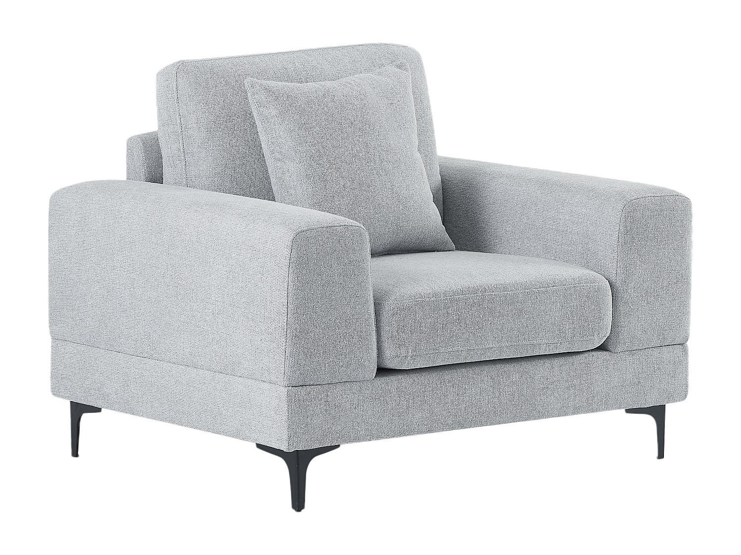 SESSEL - Strukturstoff - Hellgrau - JAMOLO - Hellgrau, Textil (89/82/107cm) - Vente-Unique