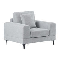 SESSEL - Strukturstoff - Hellgrau - JAMOLO - Hellgrau, Textil (107/82/89cm) - Vente-Unique