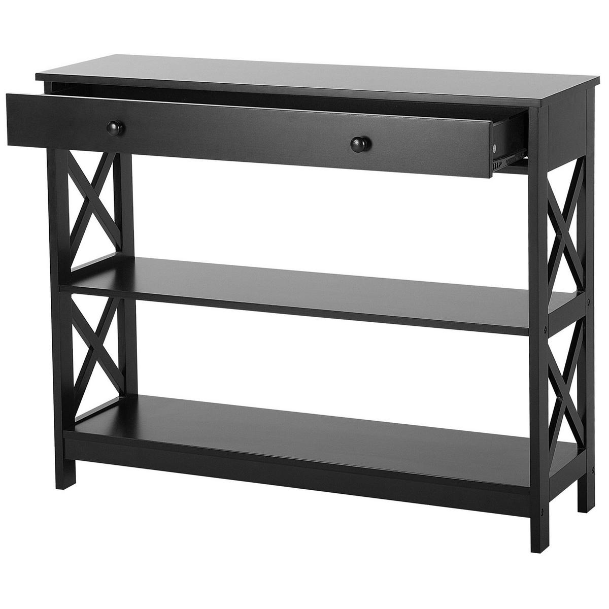 KONSOLENTISCH schwarz Montgomery - Schwarz, Holzwerkstoff (30/100/80cm) - Beliani