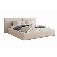 POLSTERBETT 06 Bouclé 160 x 200 cm – Arena - mit Bettkasten und Metall-Lattenrost - Beige, Metall (160/200cm) - ROYAL24_MARKT