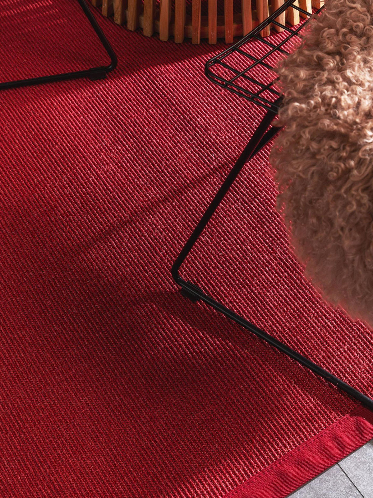 SISALTEPPICH Sana Rot 120x180 cm - Rot, Naturmaterialen (120/1cm) - KUNSTLOFT