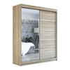 SCHWEBETÜRENSCHRANK 180 CM PIK Farbe: Sonoma - Braun, Holzwerkstoff (180/215/59.5cm) - A&J MöbelLand