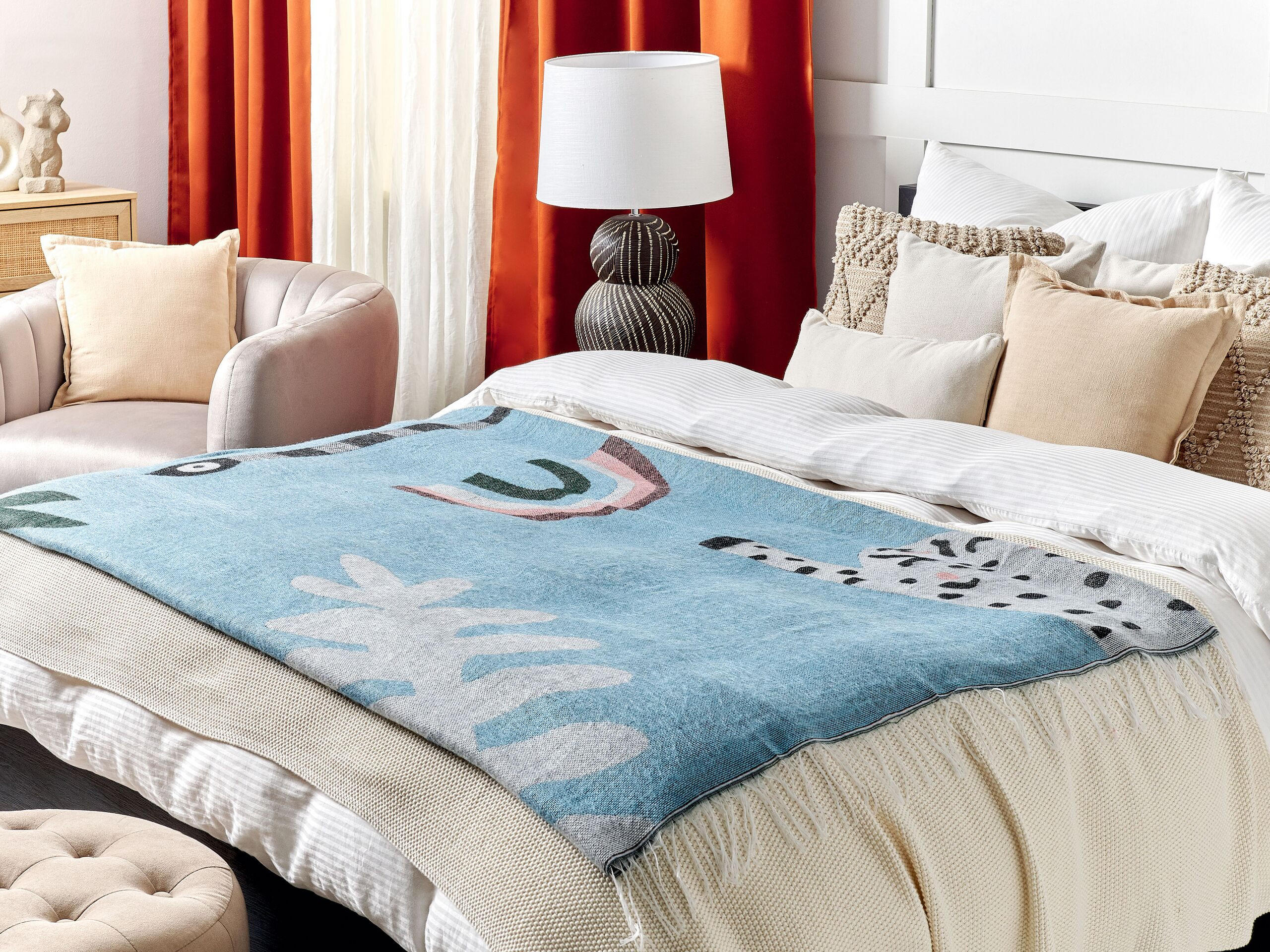 DECKE Blau Limgha 130/170 cm - Blau, Textil (130/170cm) - Beliani