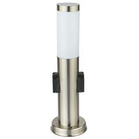 LED WEGELEUCHTE BOSTON Edelstahl Opal - Silberfarben, Metall (13.1/13.1/45cm) - Globo Lighting