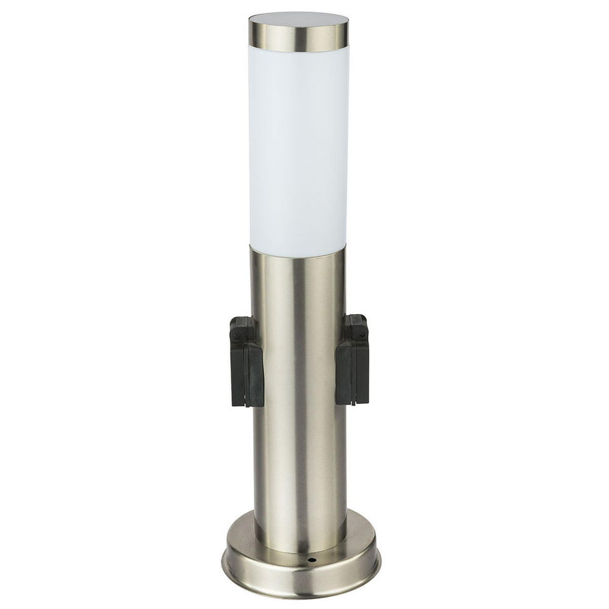 LED WEGELEUCHTE BOSTON Edelstahl Opal - Silberfarben, Metall (13.1/13.1/45cm) - Globo Lighting