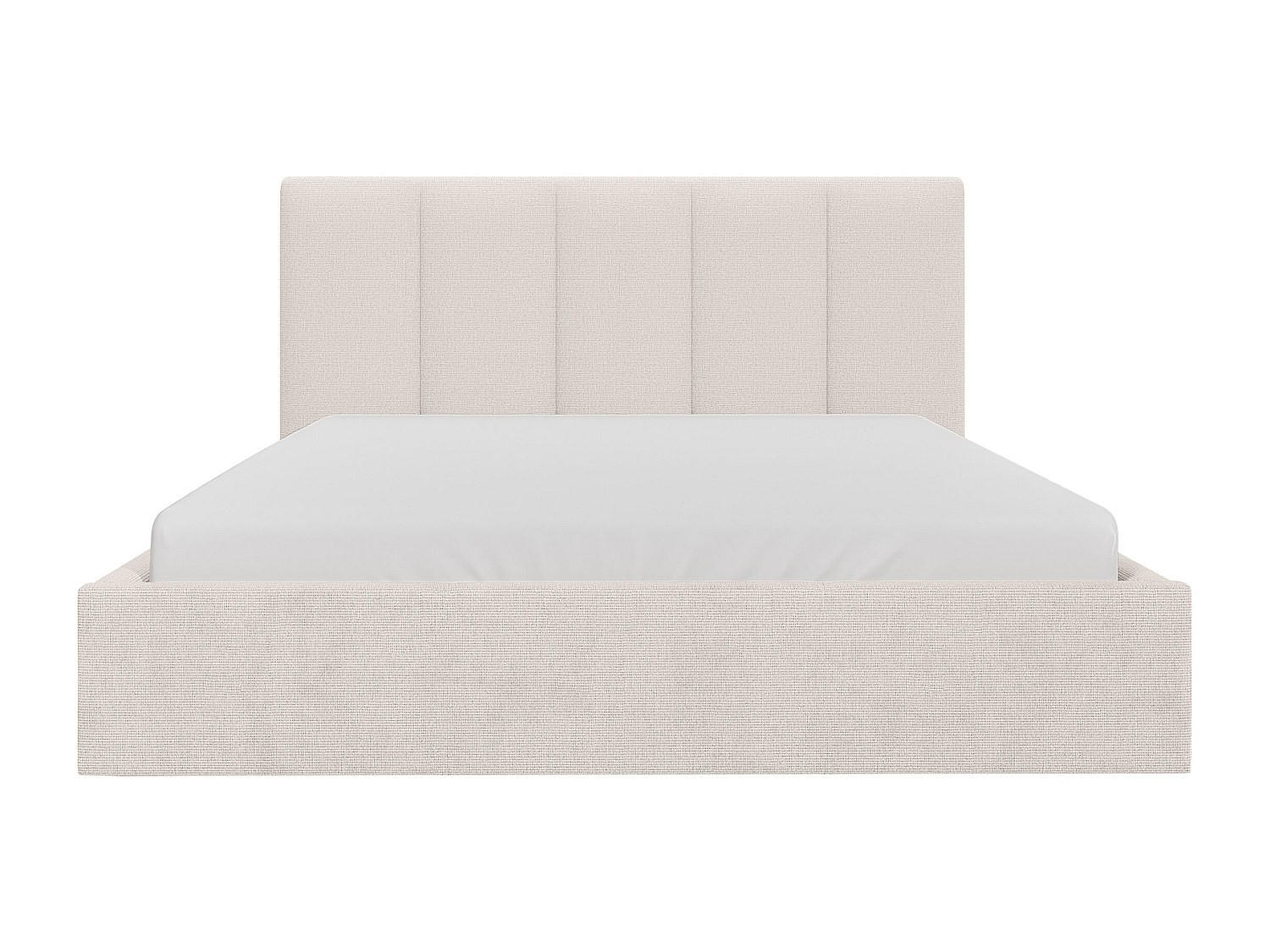 BETT mit Bettkasten - 2 Personen - stoff - beige Kilaclo - Beige, Textil (200/200cm) - Vente-Unique