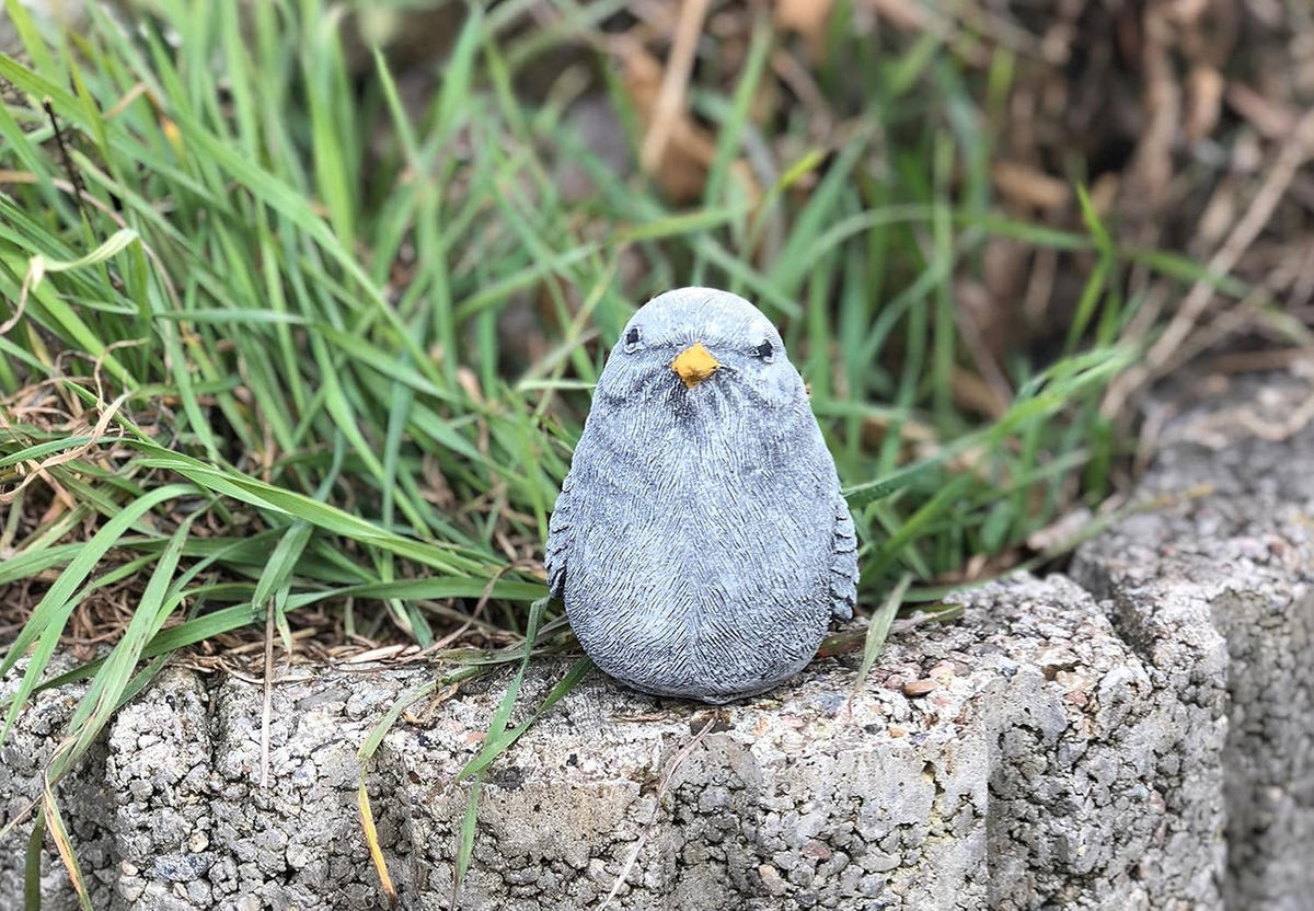 STEINFIGUR 3er Set kleine Vögel Steinguss frostfest wetterfest - Grau, Stein (5/6/6cm) - stoneandstyle