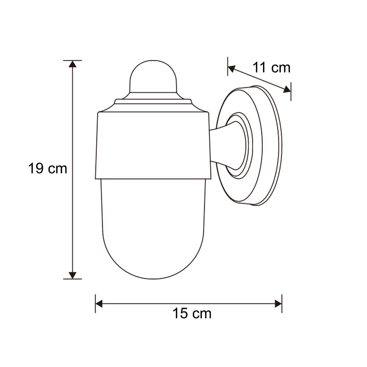 ZYLINDER-AUSSENLEUCHTE VERONICA Schwarz Modern - Schwarz, Kunststoff (11/19/15cm) - CGC Europe