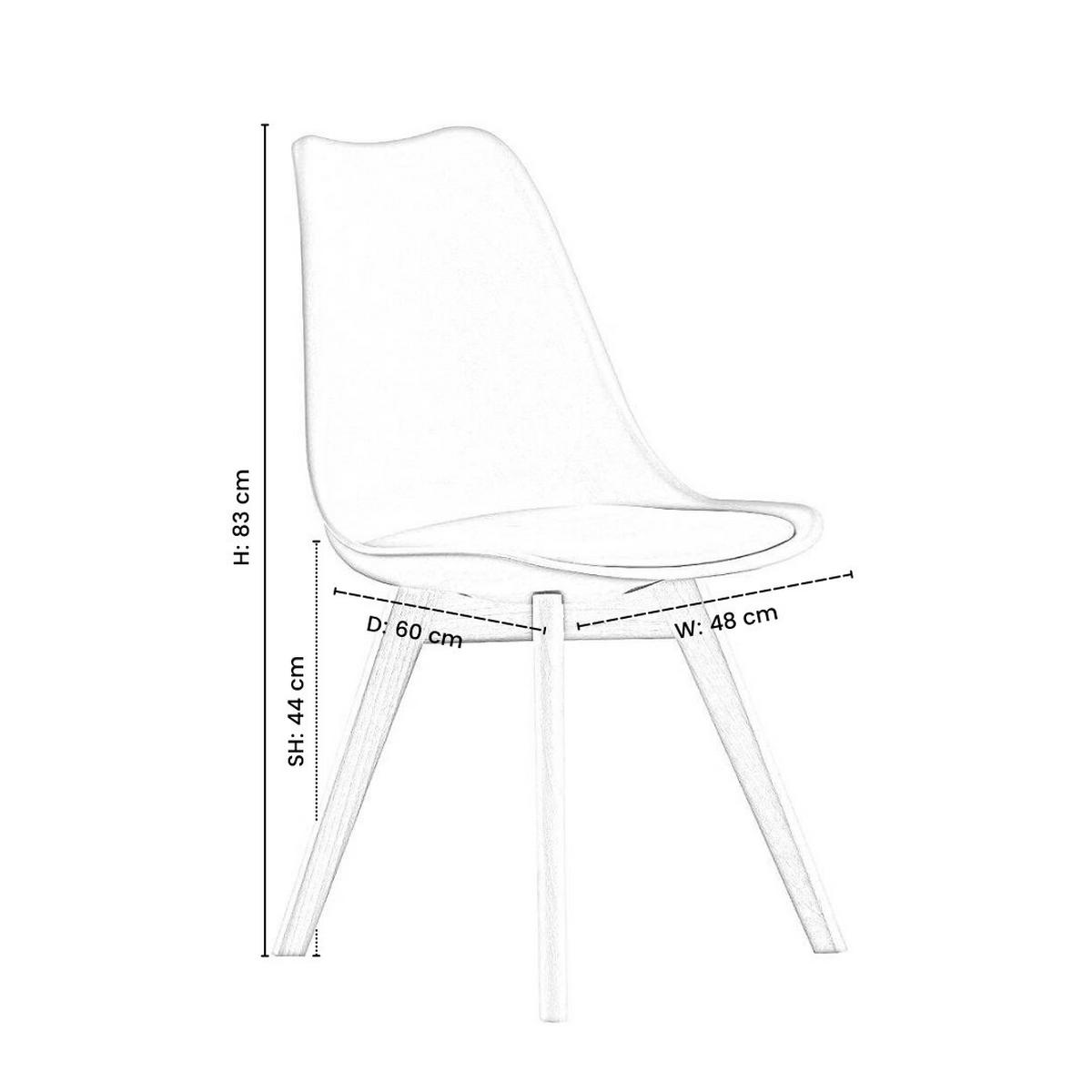 ESSZIMMERSTUHL Kunststoff 4-teilig Hellbraun - Beige, Kunststoff (48/83/44cm) - Life Interiors