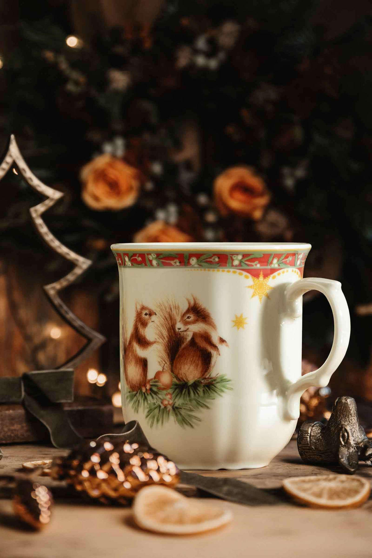 BECHER MIT HENKEL Marieluise Weihnachtsnostalgie creme 270 ml 6er Set - Creme, Keramik (0.27L) - Seltmann Weiden