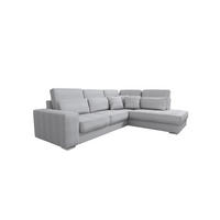 ECKSOFA Nevio Xl In Scala - Hellgrau, Holzwerkstoff/Textil (312/226cm) - Fun Möbel
