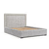 POLSTERBETT Como Hellgrau 180/200 cm im Webstoff - Hellgrau/Schwarz, Holz/Holzwerkstoff (180/200cm) - Maison de Reve