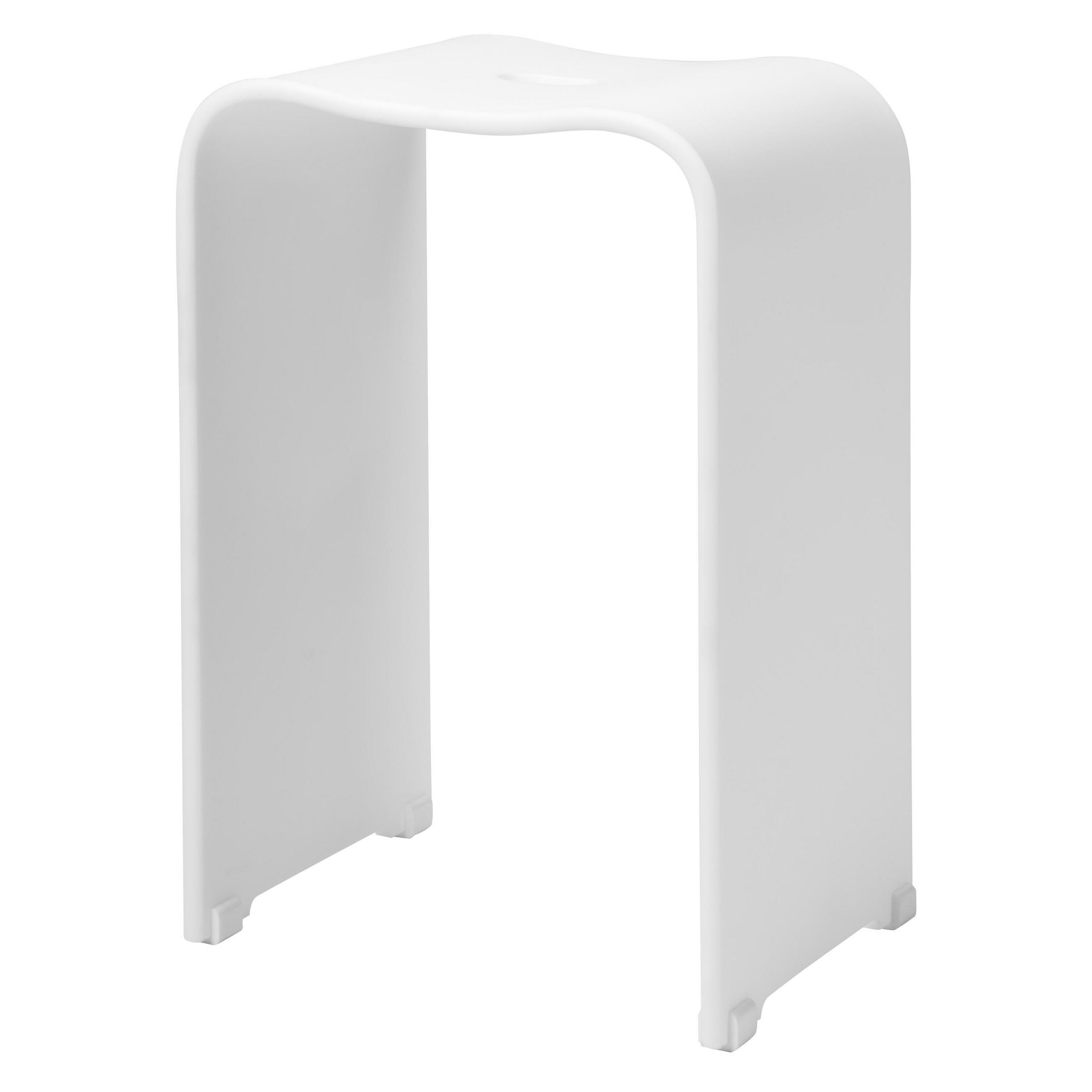 DUSCHHOCKER Acryl, mattweiss - Weiß, Kunststoff (32/48.5/27cm) - bremermann