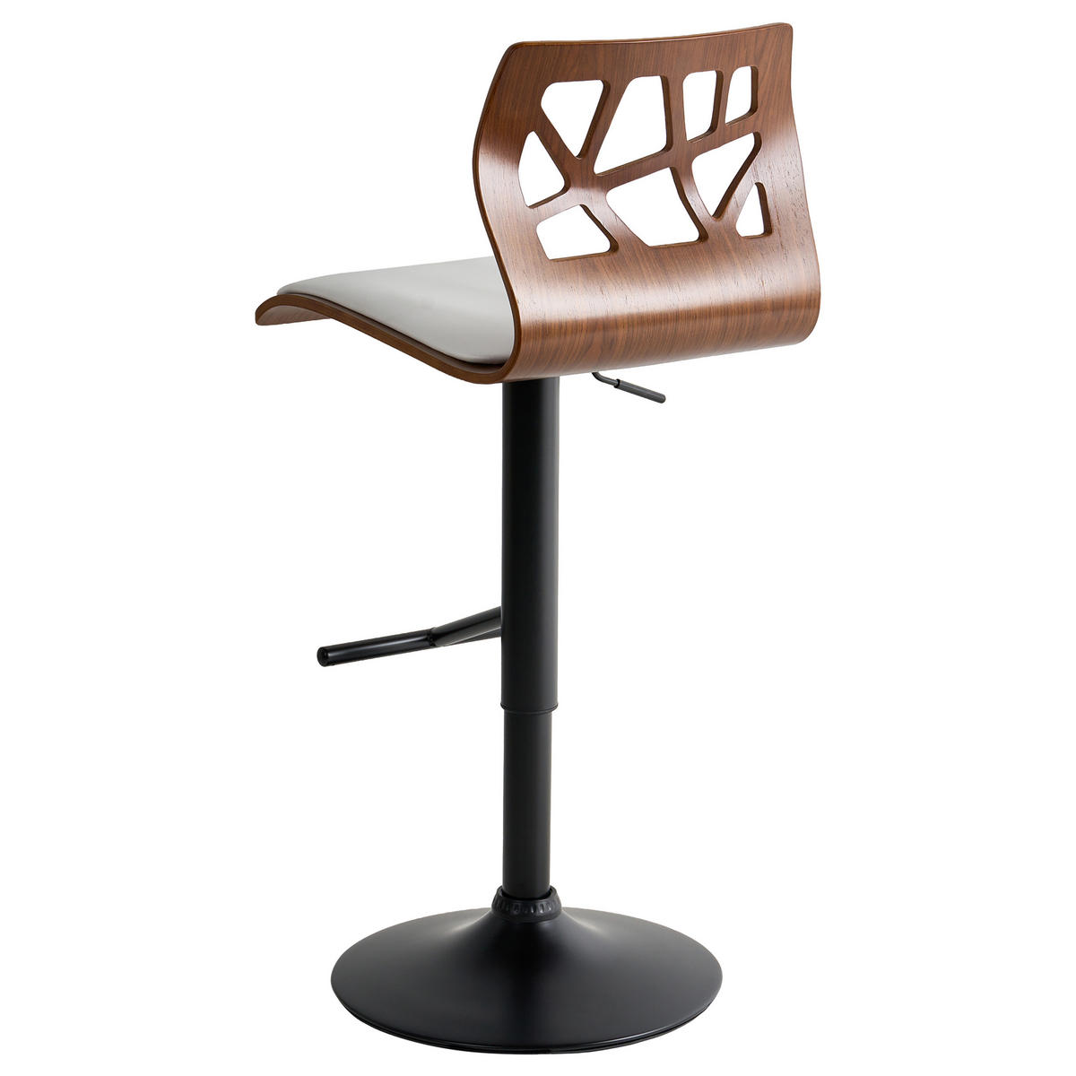 BARSTUHL 2er-Set Kunstleder Weiß/Schwarz Petersburg - Braun, Holzwerkstoff (42/95/42cm) - Beliani