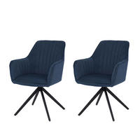 ESSZIMMERSTUHL Blau 2er-Set - Blau, Textil (60/87/68cm) - MCW