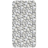 KOUPELNOVÁ PŘEDLOŽKA Kameny - šedé - oválné 60x120 cm - světle šedá, textil/plast (60/120cm) - OnlyWow