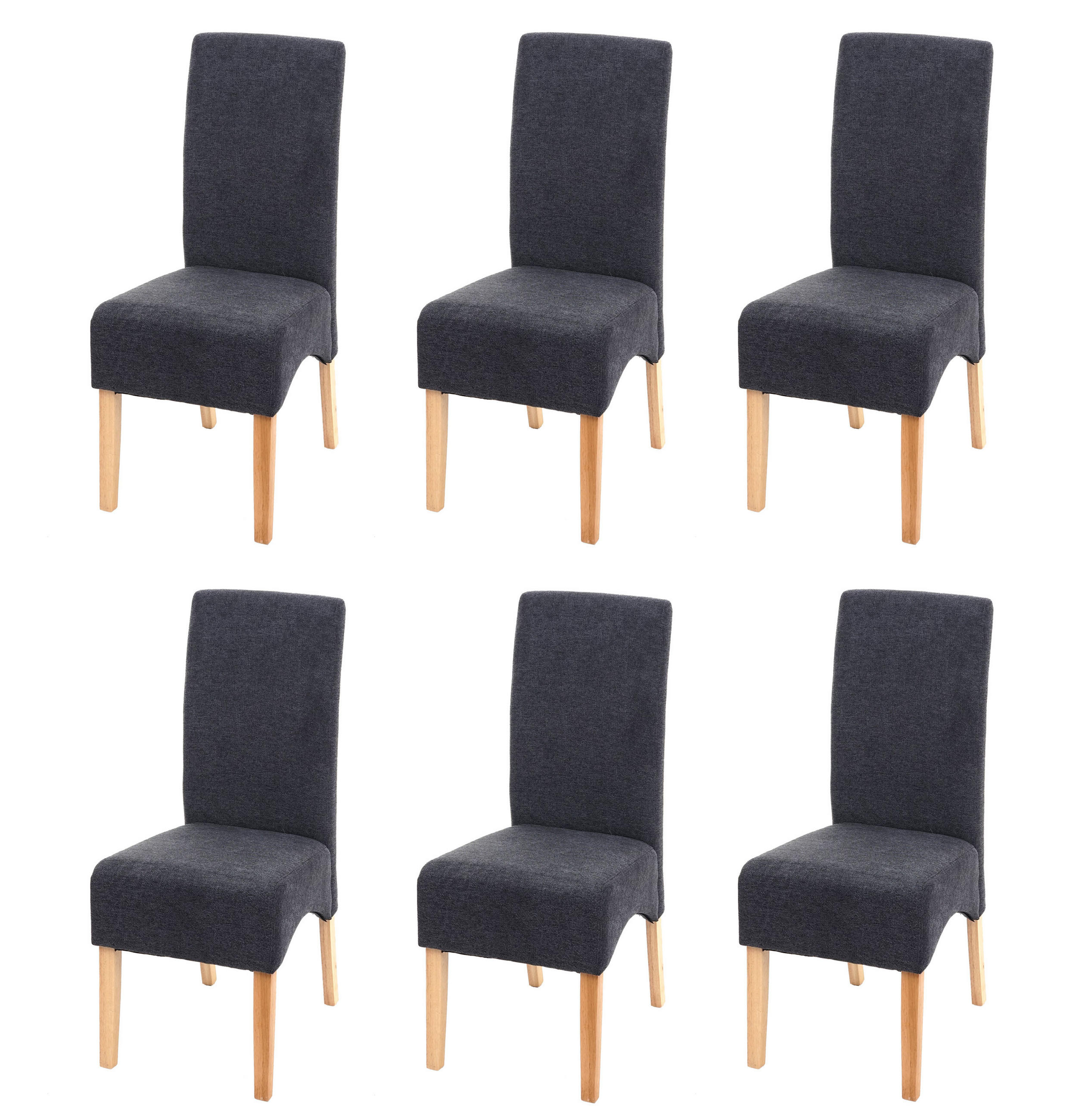 Chefgastro Esszimmerstuhl Dunkelgrau 44x100x56 cm