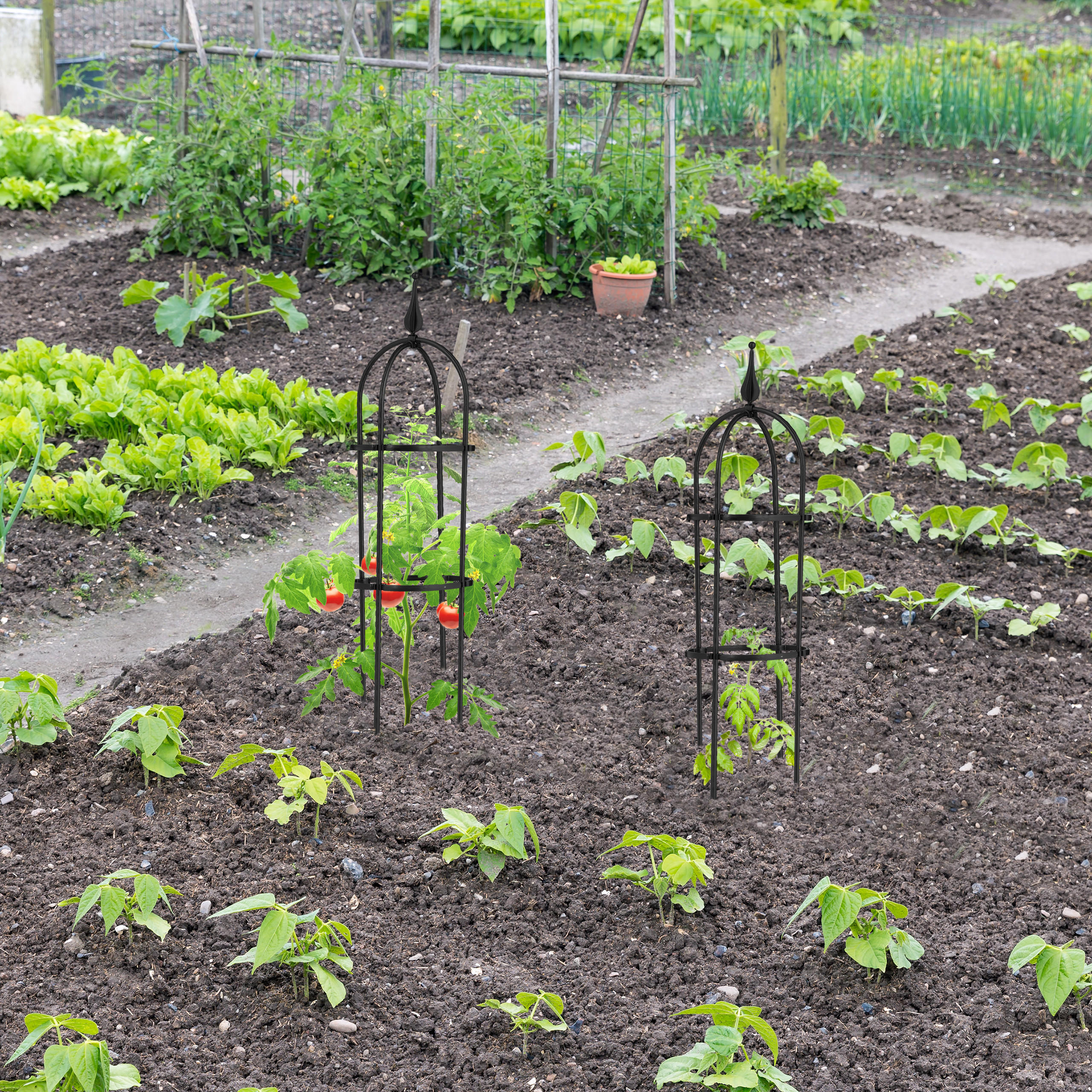 2XRANKHILFE - Schwarz, Kunststoff/Metall (20/70/20cm) - Relaxdays