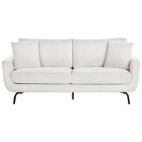 POHOVKA 3-místná Látka Krémově bílá Vesala - krémová, textil (185/71/77cm) - Beliani