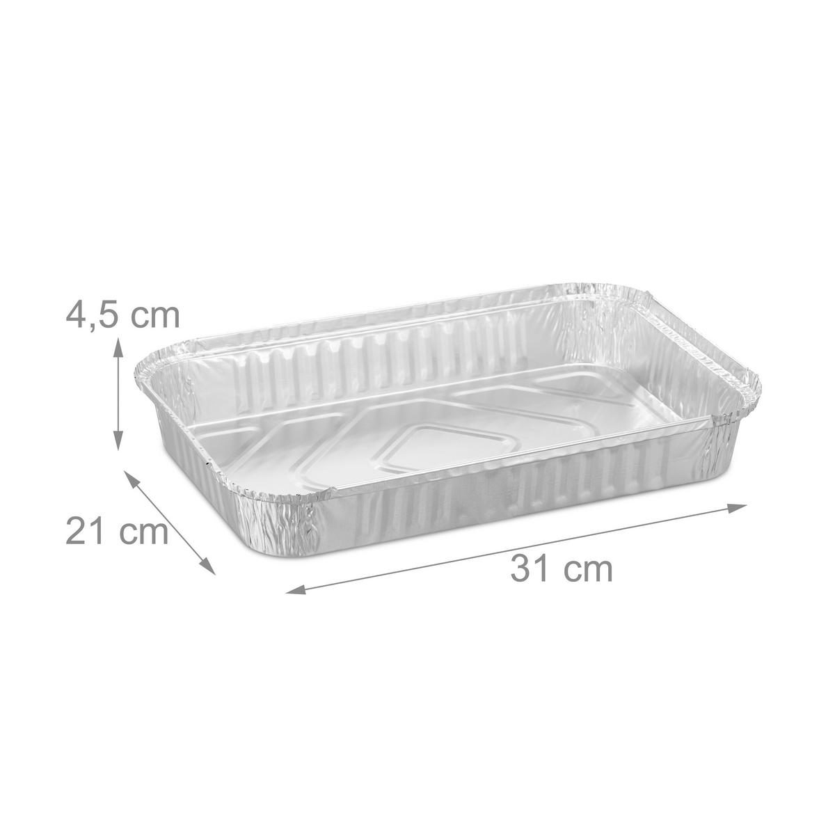 50XALUSCHALEN - Silberfarben, Metall (21/31/4.5cm) - Relaxdays