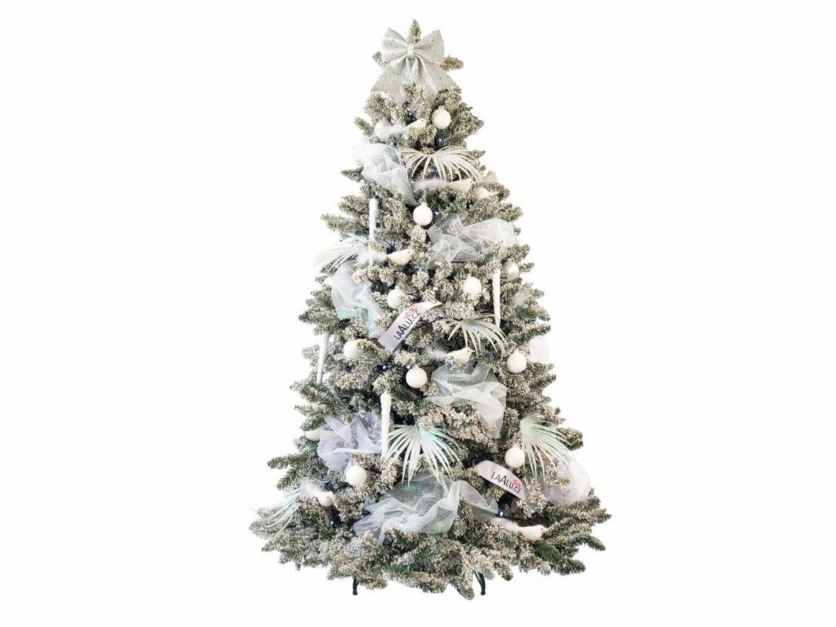 WEIHNACHTSBAUMSCHMUCK-SET WINTERFREUDEN 70-teilig, für Weihnachtsbäume 120–210 cm, inkl. Aufbewahrungsbox - Silberfarben/Weiß, Kunststoff/Textil (55/50/75cm) - LAALU
