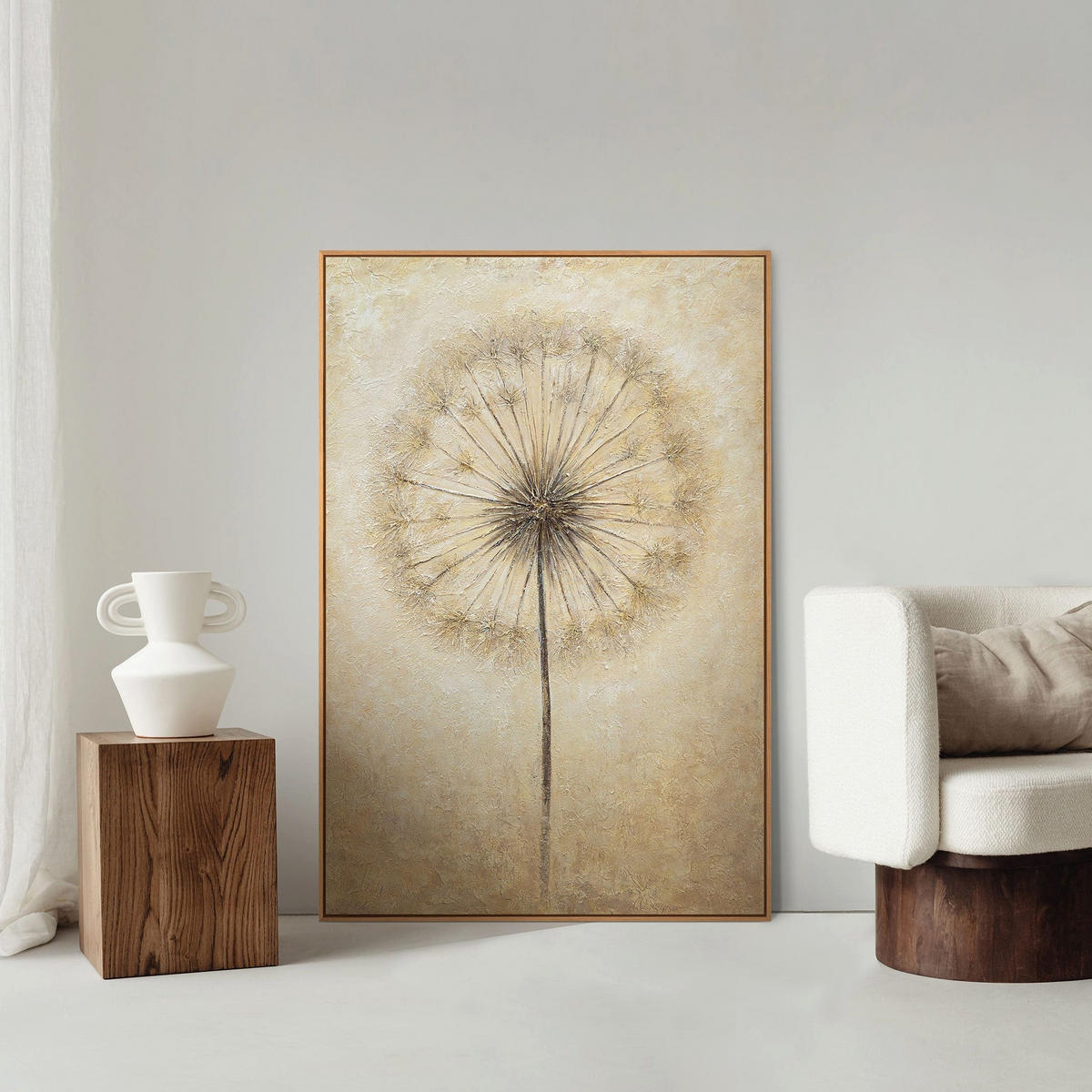 GEMÄLDE Atem des Sommers Schattenfugenrahmen Grau 120x80 cm - Grau, Holz (120/80cm) - YS-art gallery