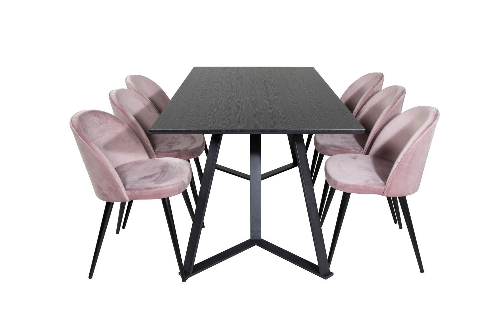 TISCHGRUPPE Pink - Pink, Holzwerkstoff (90/75/180cm) - ebuy24