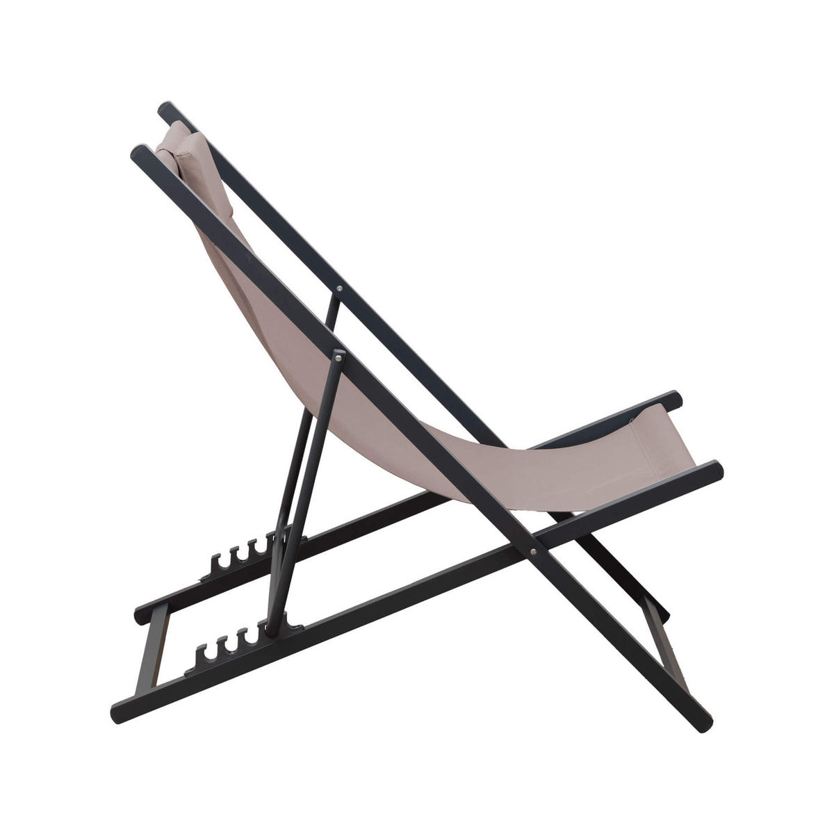 GARTEN-RELAXSESSEL Beige 58/92/93 cm - Beige, Metall (58/93/92cm) - Mobili Rebecca