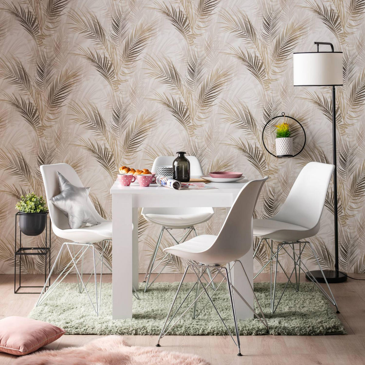 ESSTISCH in Holzwerkstoff 80/80/75 cm - Weiß, Holz (80/80/75cm) - Homestyle4u