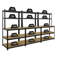 WERKBANK Giant Beast 3er-Set 180x100x60cm Fachlast 175kg Schwarz - Schwarz, Metall (300/180/60cm) - PROREGAL