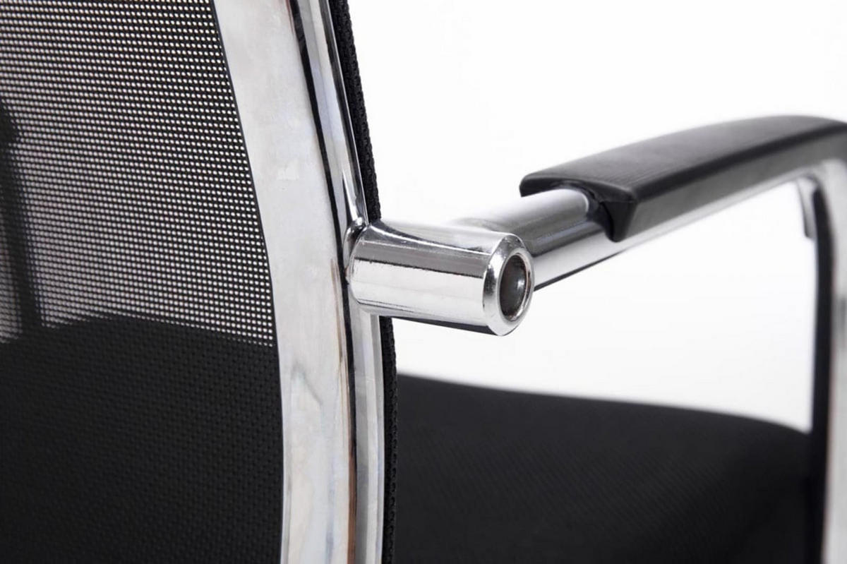 STUHL 2er Set Lederlook schwarz - Schwarz, Textil/Metall (55/106.5/62cm) - CLP