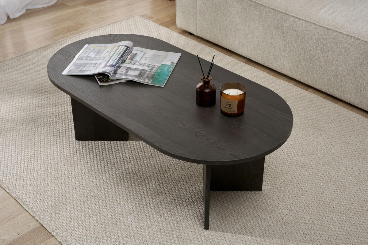 COUCHTISCH sable Hochglanz Schwarz - Schwarz, Holzwerkstoff (119/60/40cm) - Habitat Garten