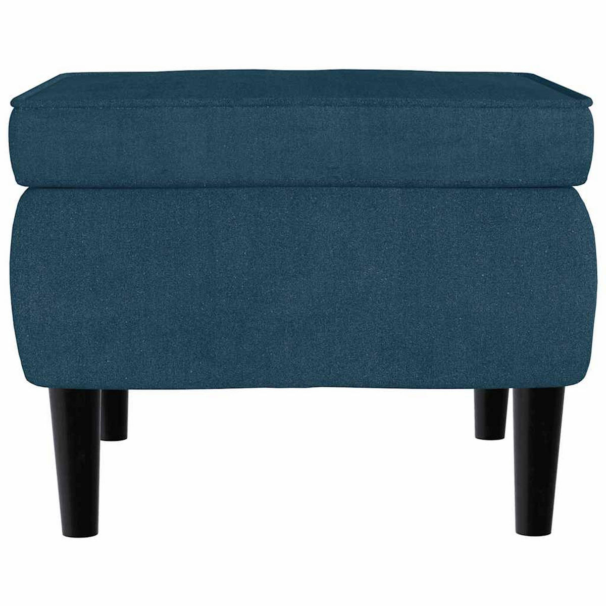 OHRENSESSEL MIT HOCKER BLAU SAMT - Blau, Textil (90/96.5/78cm) - vidaXL