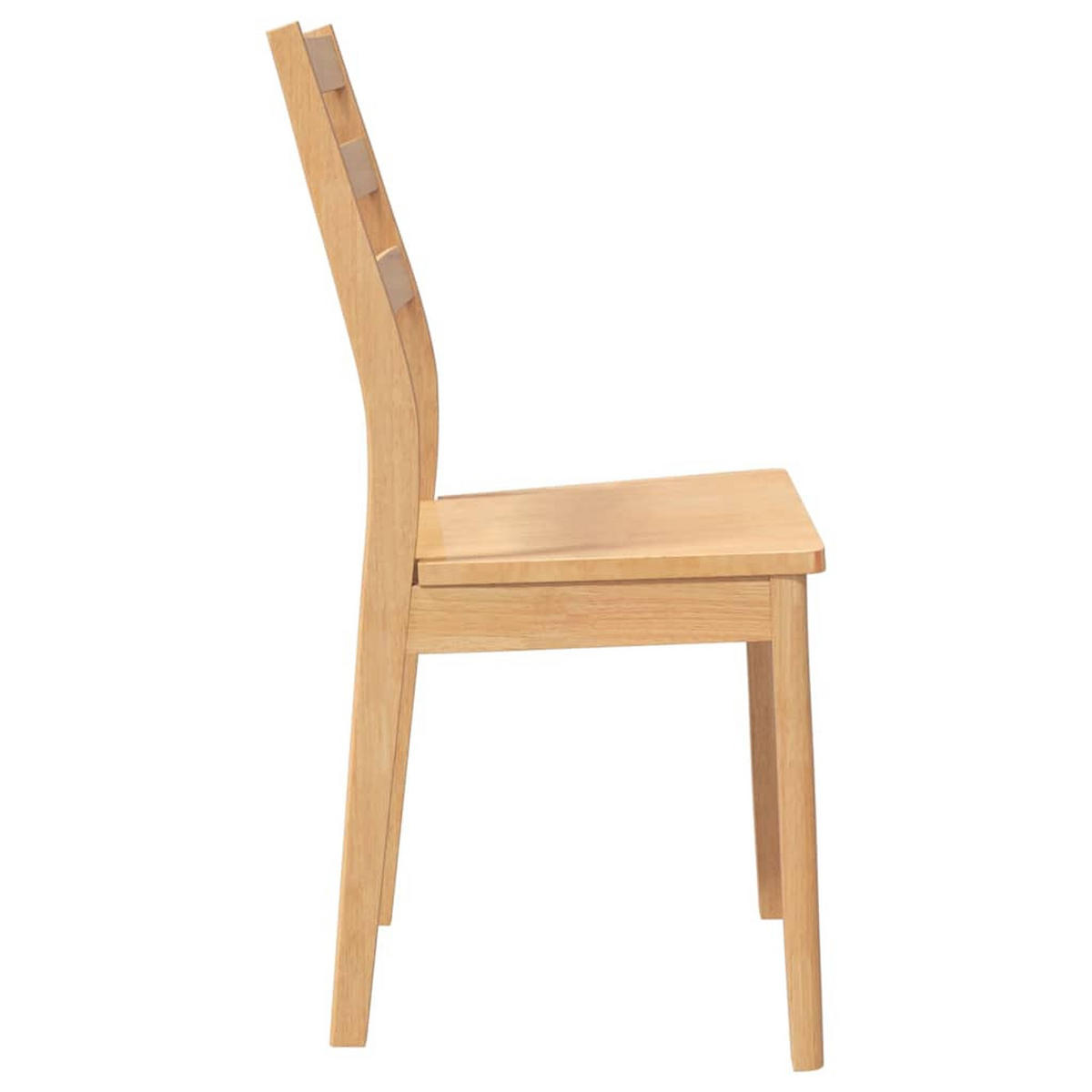 ESSZIMMERSTÜHLE 2 Stk. Natur Massivholz Gummibaum 48.5*49*90cm - Braun, Holz (48.5/90/49cm) - ZMH
