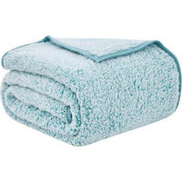 KUSCHELDECKE Sherpa 152 x 203 cm Türkisblau - Türkis, Textil (150/200cm)