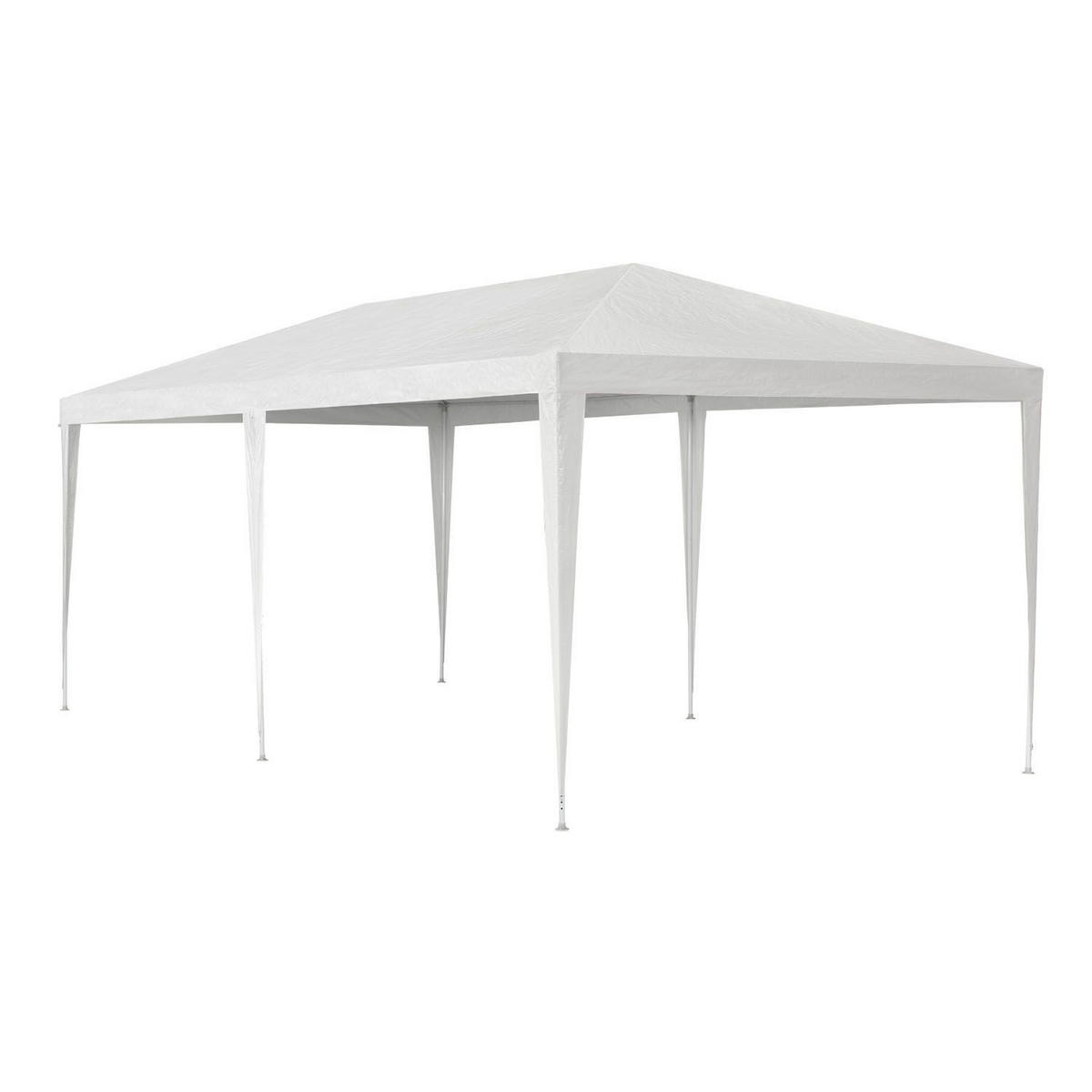 PARTYZELT Gartenzelt weiß 3x6 m - Weiß, Metall (300/250/600cm) - Juskys