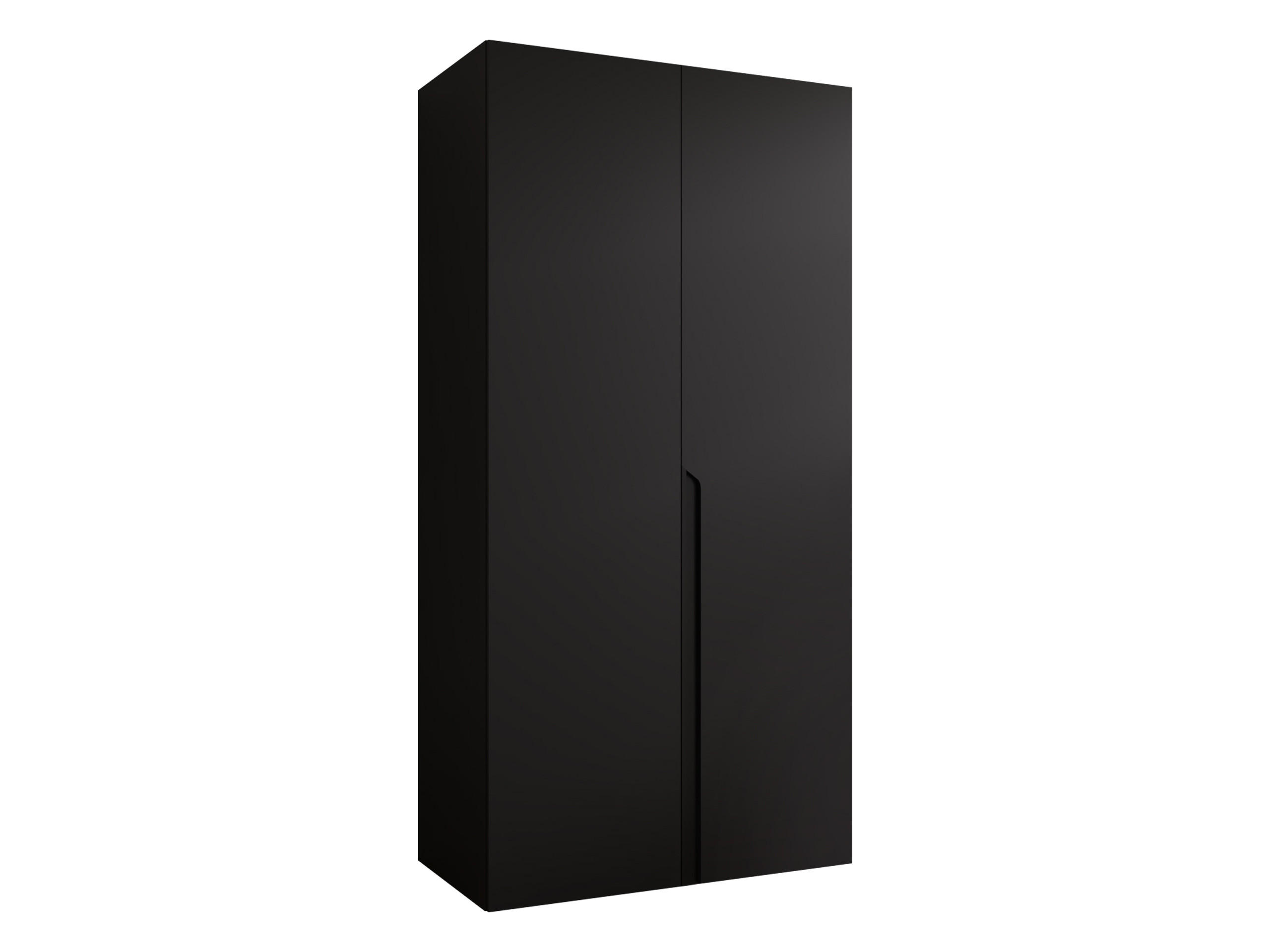 Mirjan24 Drehtürenschrank Schwarz 100x202x52 cm