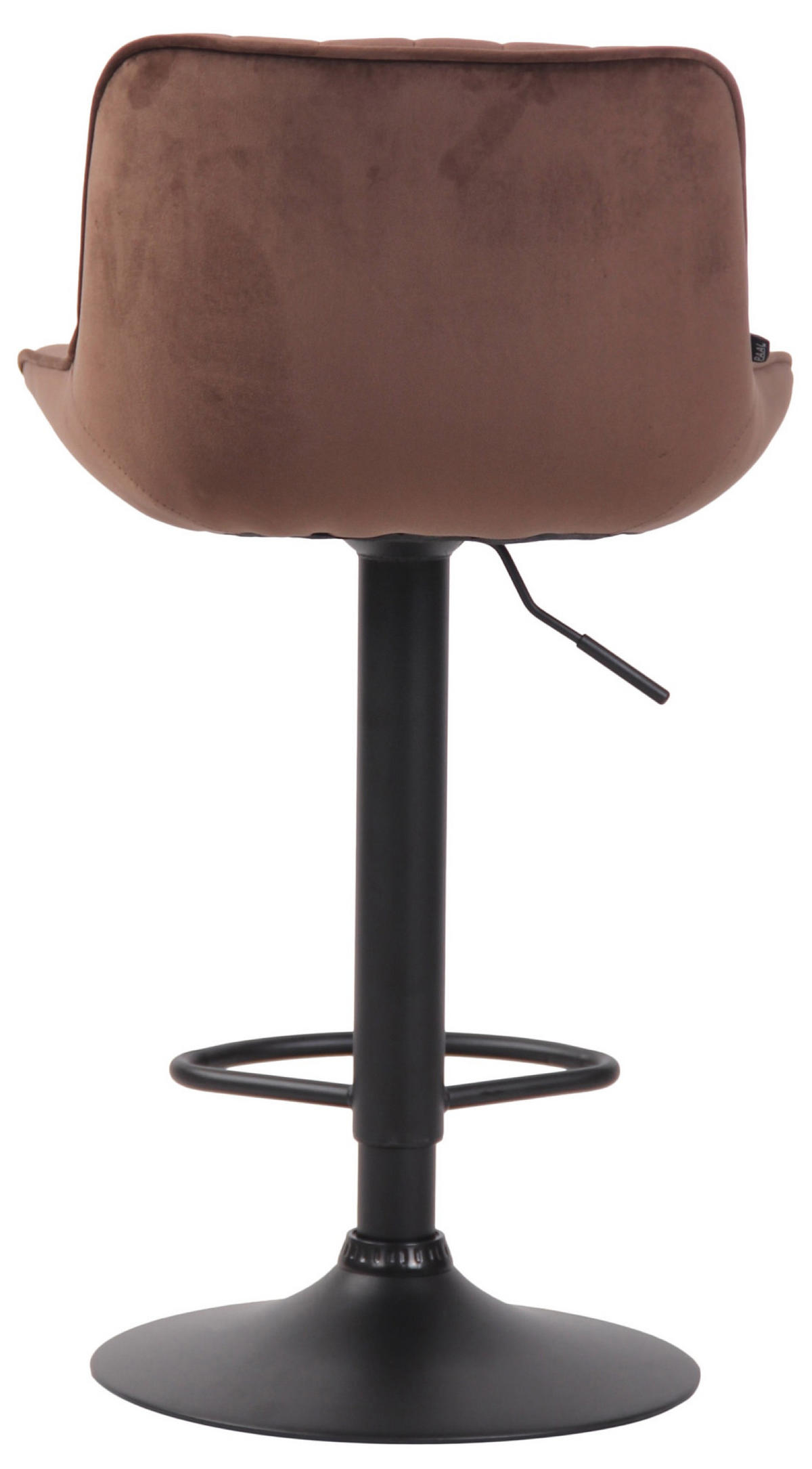 BARHOCKER Lento, Gestell schwarz, Samt Braun - Schwarz/Braun, Textil/Metall (50/100/50cm) - TPFLiving