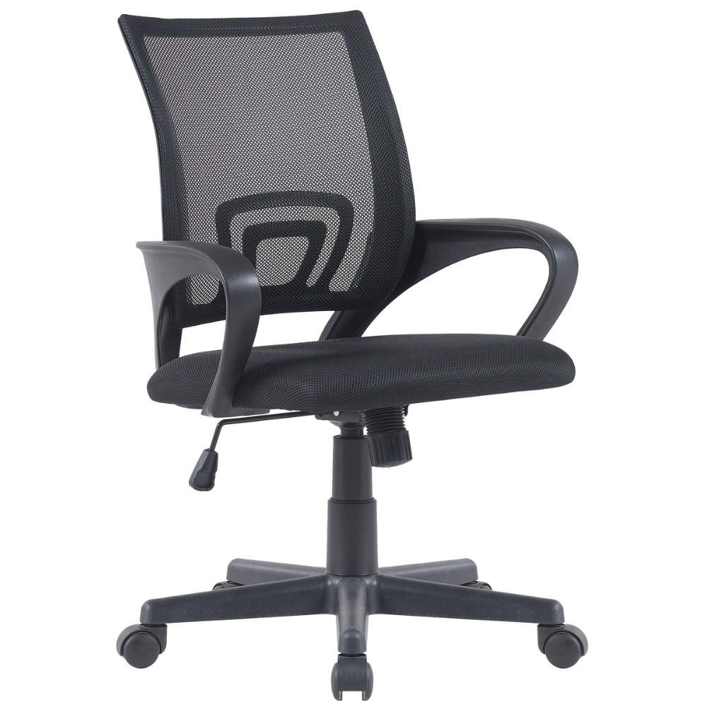 BÜROSTUHL Ergonomisch ZEOS Schreibtischstuhl mit Netzbespannung | Schwarz - Schwarz, Leder/Kunststoff (54/88/56cm) - DELUKE