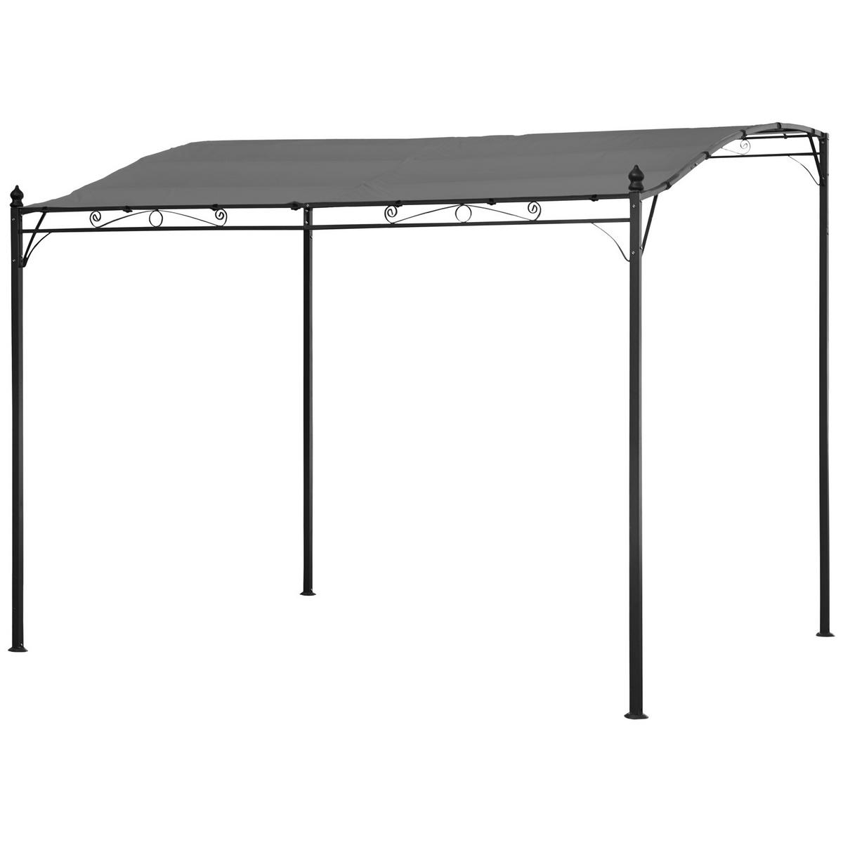 PERGOLA Nice Grau 300/250 cm - Grau, Textil (250/246/300cm) - Happy Garden