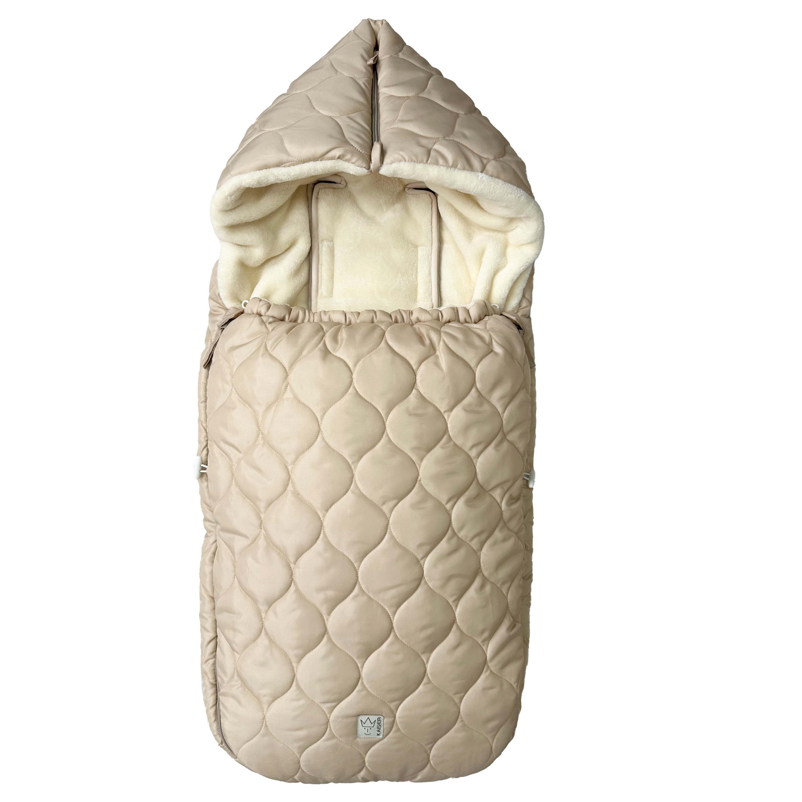 KINDERWAGEN-FUSSSACK Recy XL, sand/cream - Beige, Textil (44/7/95cm) - Kaiserbaby