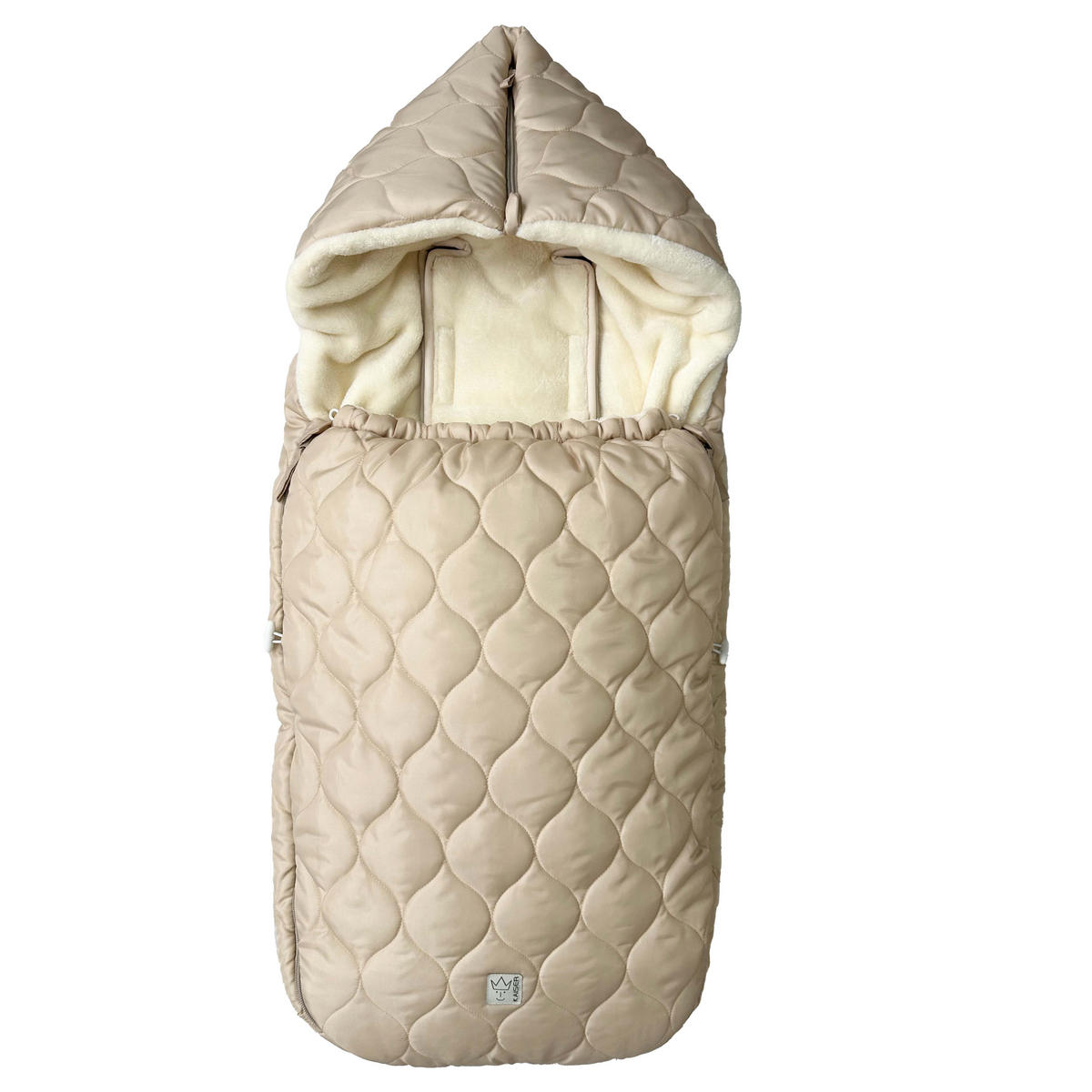 KINDERWAGEN-FUSSSACK Recy XL, sand/cream - Beige, Textil (44/7/95cm) - Kaiserbaby